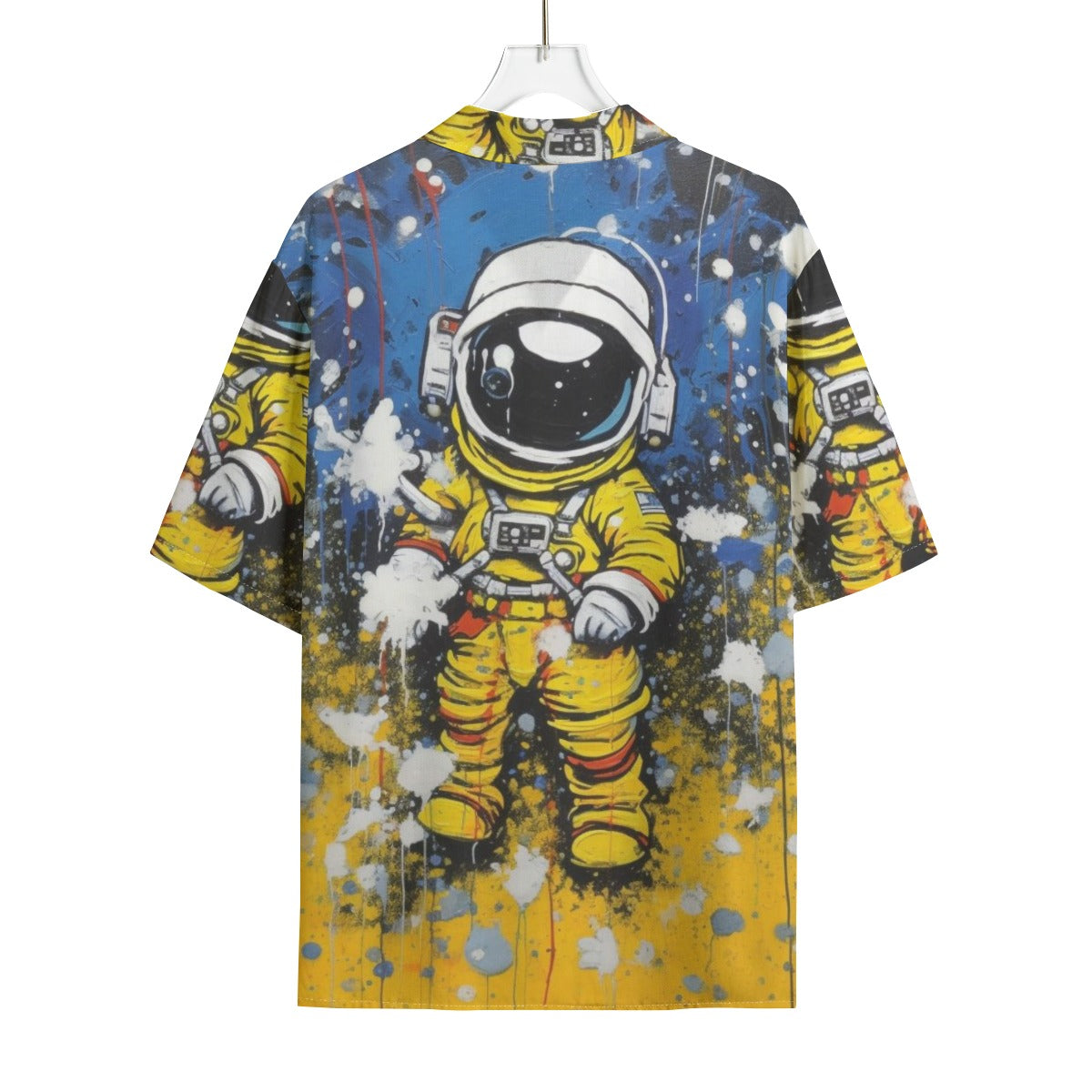Galaxy Astronaut Hawaiian Shirt All-Over Print Men's Hawaiian Rayon Shirt