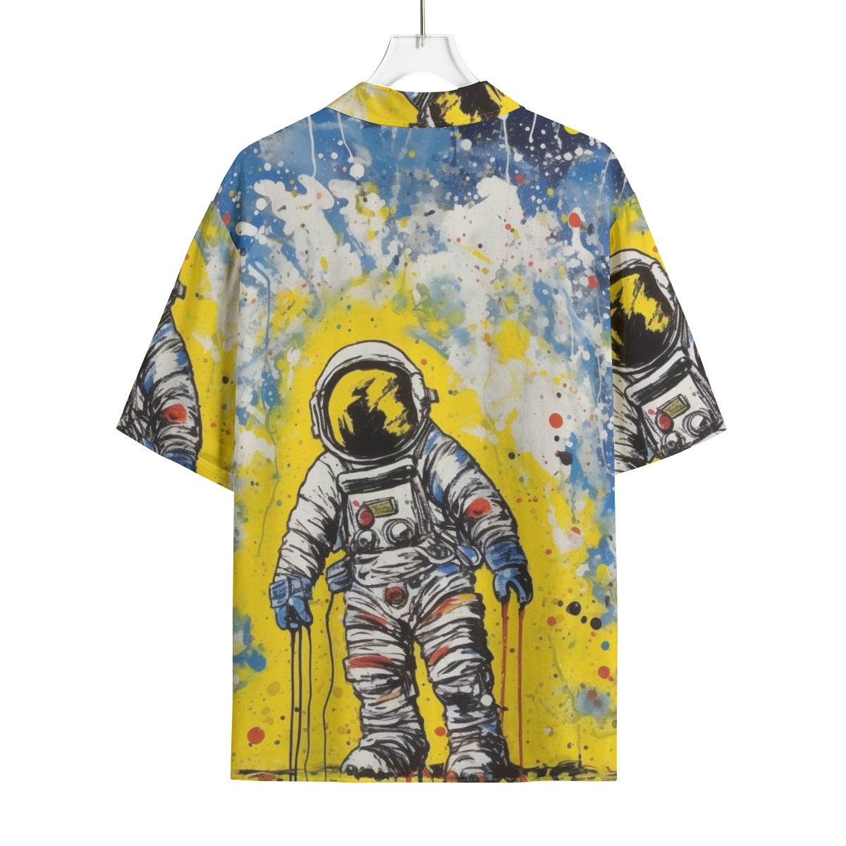 Galaxy Astronaut Hawaiian Shirt All-Over Print Men's Hawaiian Rayon Shirt