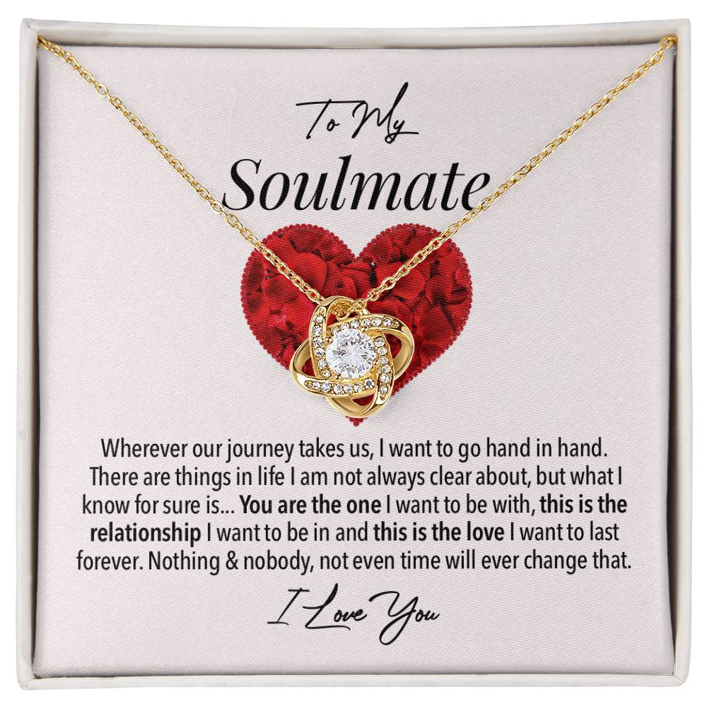 Soulmate Forever Love Necklace - From Your Partner – Hand in Hand Always on Anniversary