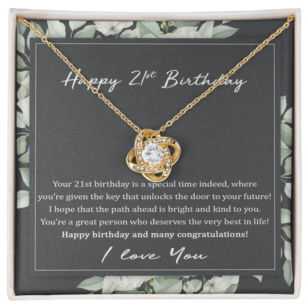 21st Birthday Gift Necklace: Birthday Gift For Daughter, Bestfriend, Niece, Granddaughter, Jewelry Gift For Her Birthday