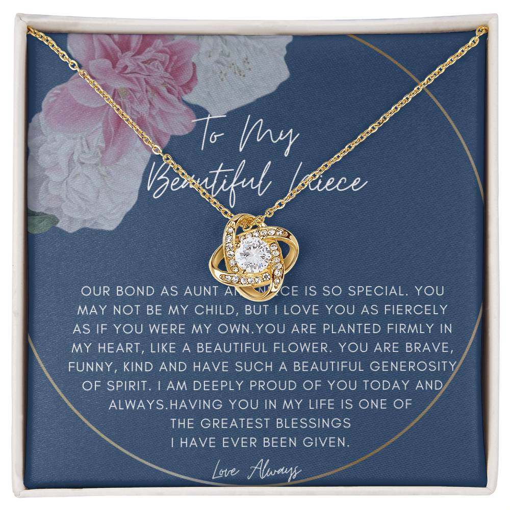 TO MY BEAUTIFUL NIECE SOLITAIRE NECKLACE