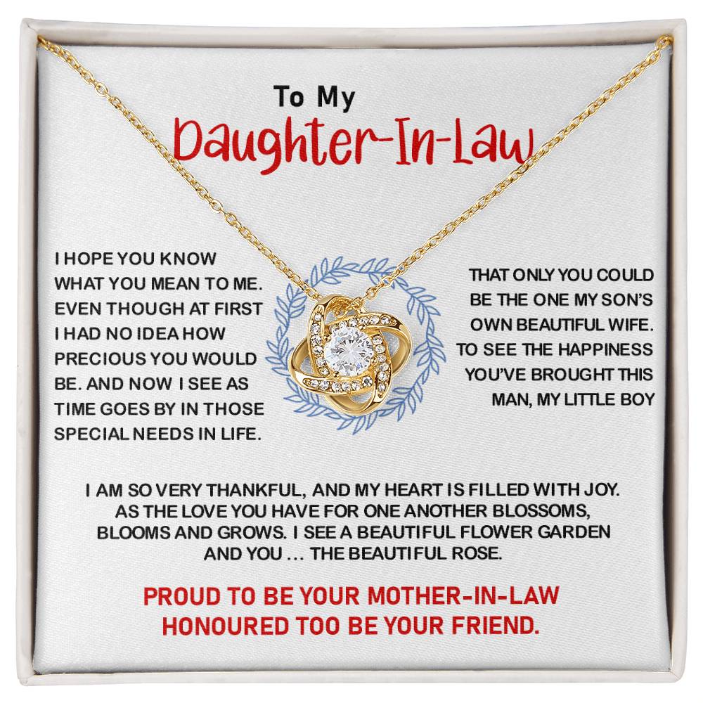 To My Daughter-in-Law | Love Knot Necklaceđź’“