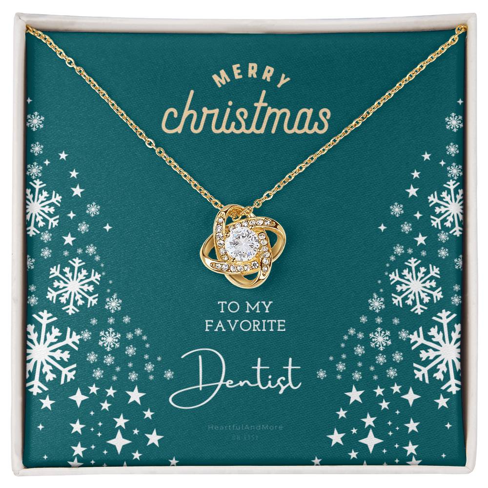 Christmas Gift for Dentist, Necklace Gift for Woman Dentist, To My Favorite Dentist, Merry Christmas, X-Mas Jewelry Gift for Dentist