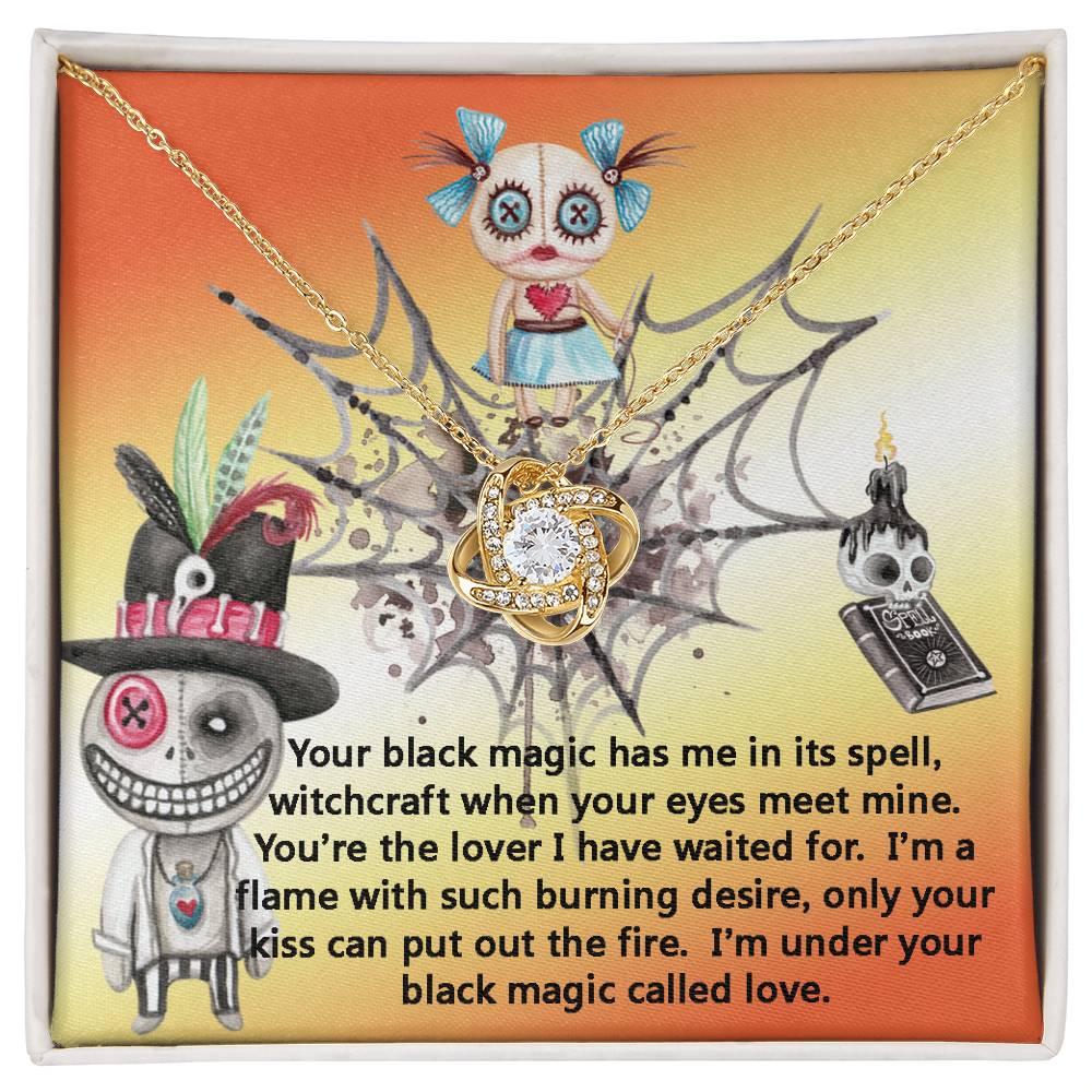 Girlfriend Necklace Goth Black Magic Gift, Halloween, I'm in Love with You, Voodoo Spell