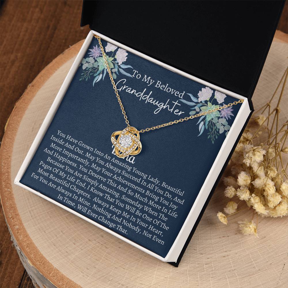 Necklace to Beloved Granddaughter– Wishing you joy, success, and endless love - Birthday