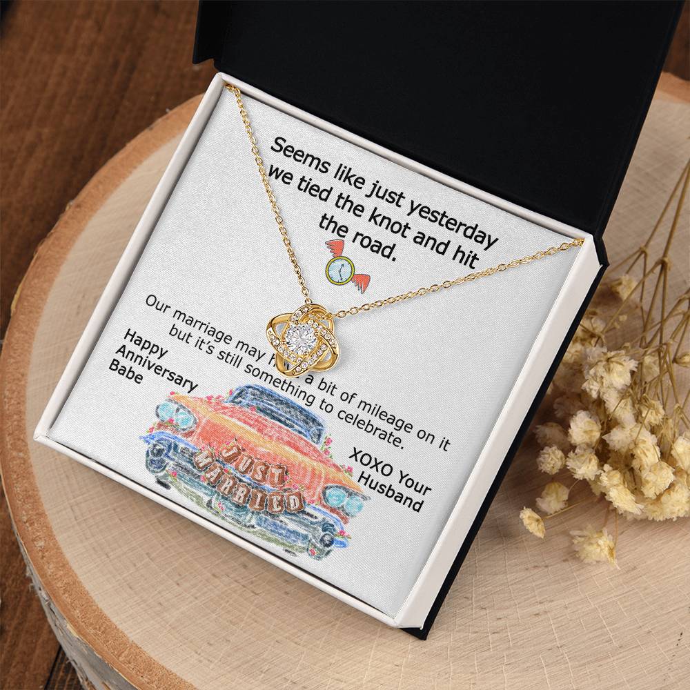 Retro Anniversary Necklace Gift for Wife - Happy Anniversary! on Wedding Anniversary