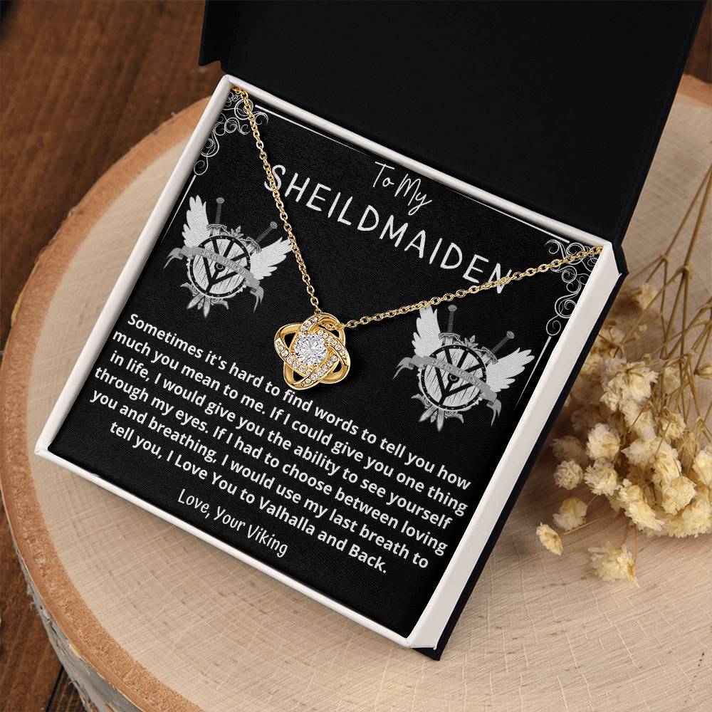 Shield Maiden Black Love Knot – Forever in my heart on the Birthday