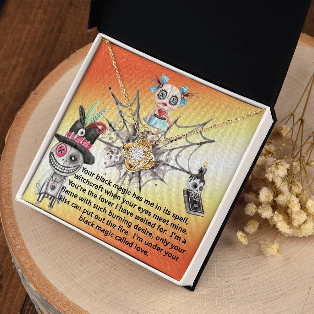 Girlfriend Necklace Goth Black Magic Gift, Halloween, I'm in Love with You, Voodoo Spell