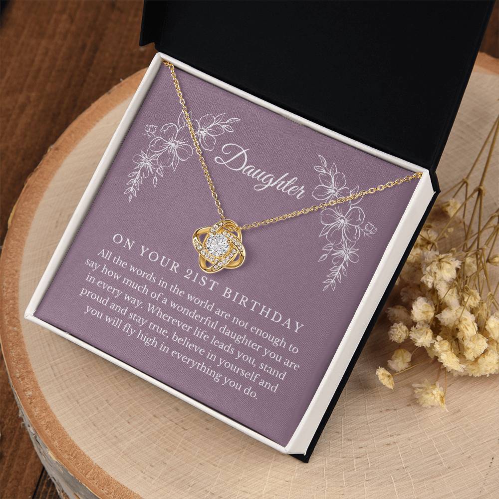 Daughter 21st Birthday Gift | Knot Necklace