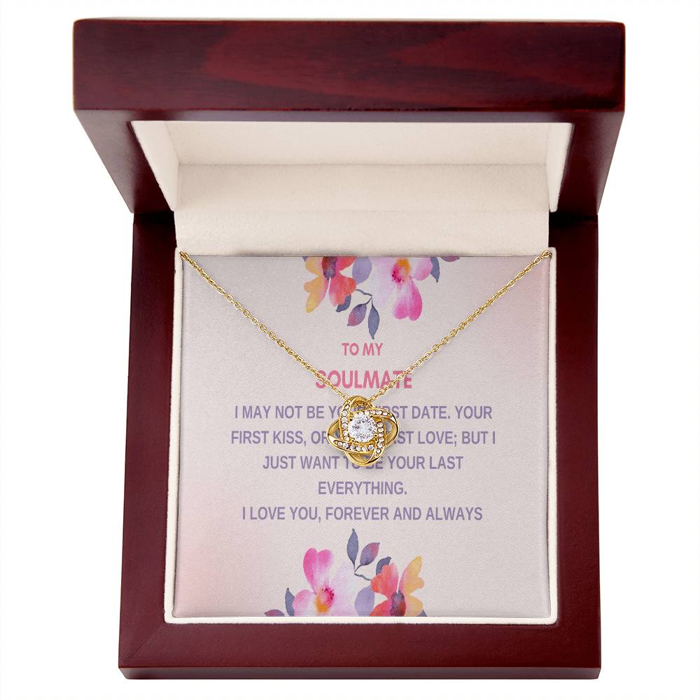 To my Soulmate - Silver Love knot necklace