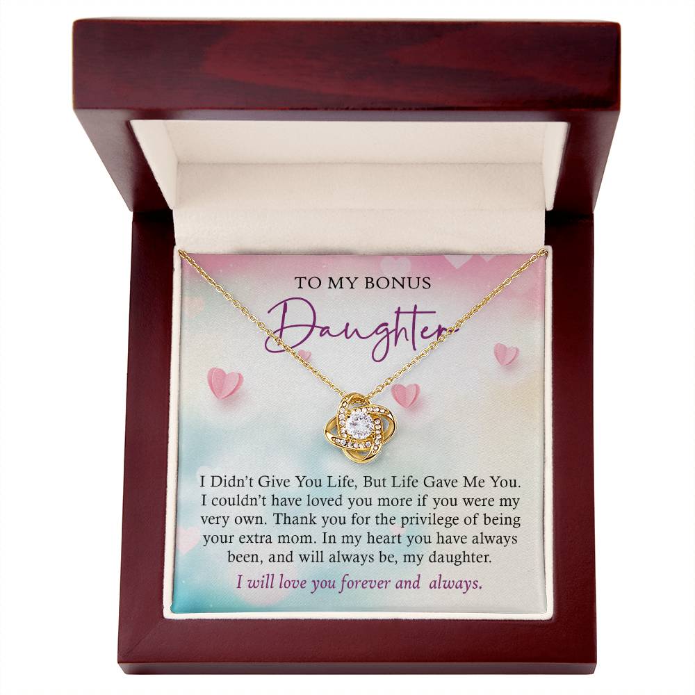 To My Bonus Daughter - I Will Love You Forever and Always - Necklace