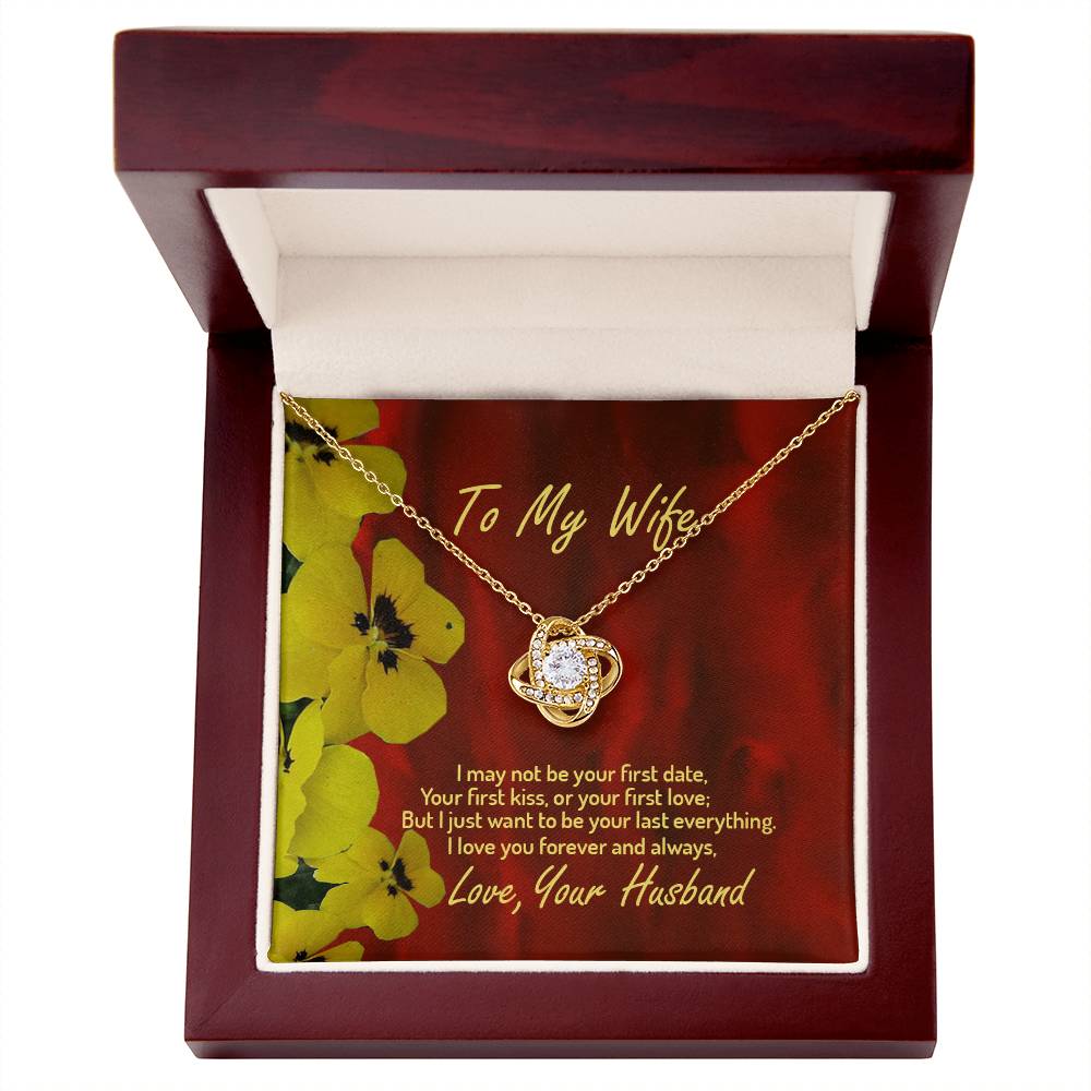 To My Wife Necklace, 14k Love Knot Necklace, Husband to Wife, Gift for My Wife, Romantic Wife Gift, Wife Birthday Surprise, Wife Appreciation, Necklace for My Wife