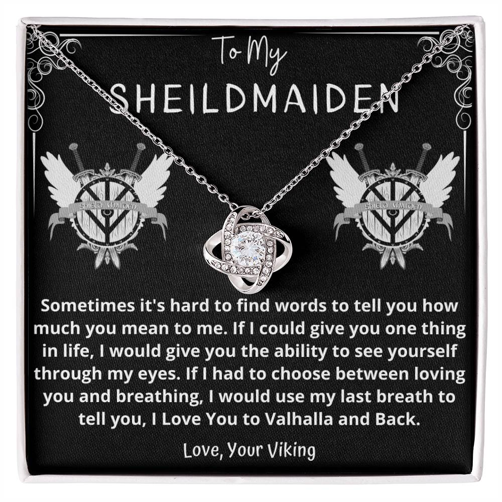 Shield Maiden Black Love Knot – Forever in my heart on the Birthday