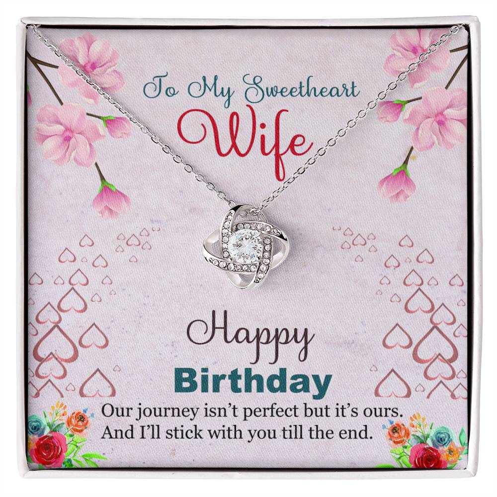 To my Wife Love Knot Beautiful necklace,gift for wife, love your wife,husband gift wife,love your husbnad.