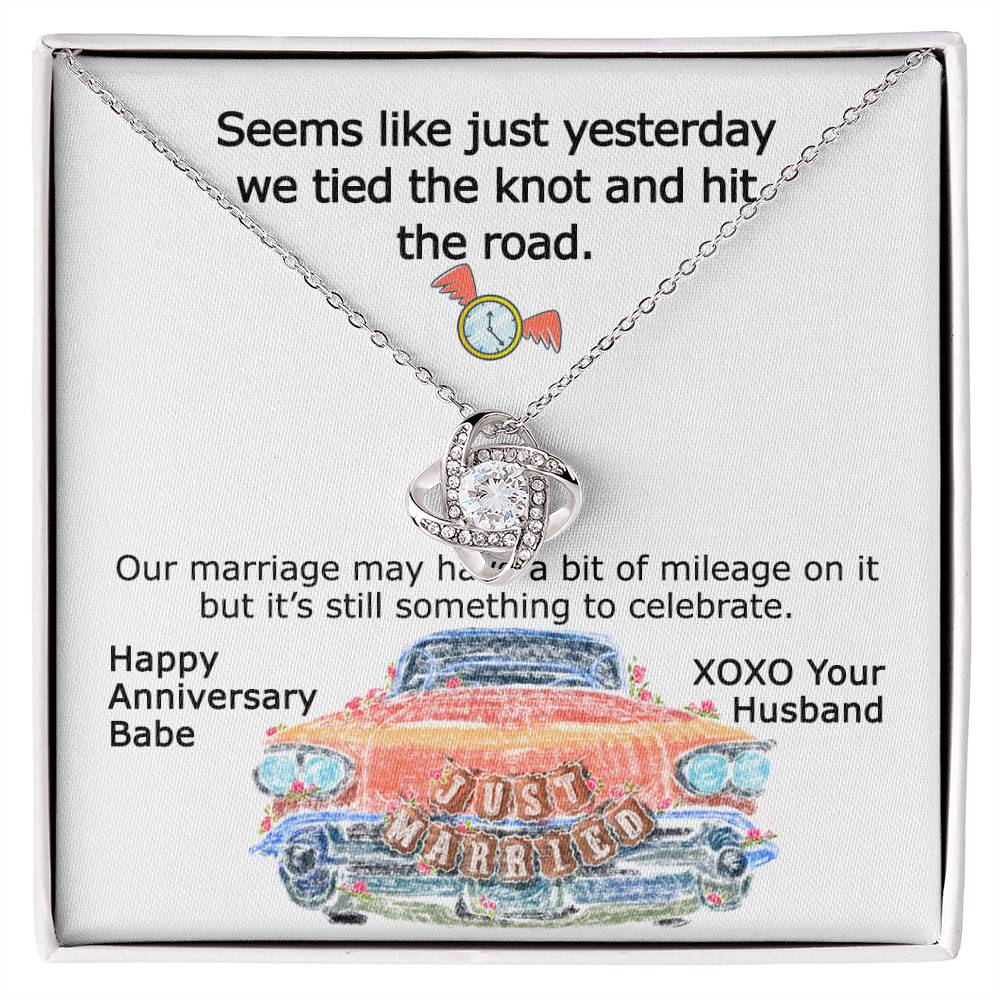 Retro Anniversary Necklace Gift for Wife - Happy Anniversary! on Wedding Anniversary