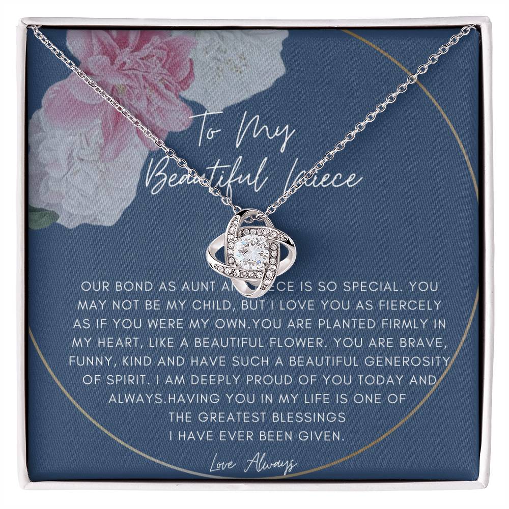 TO MY BEAUTIFUL NIECE SOLITAIRE NECKLACE