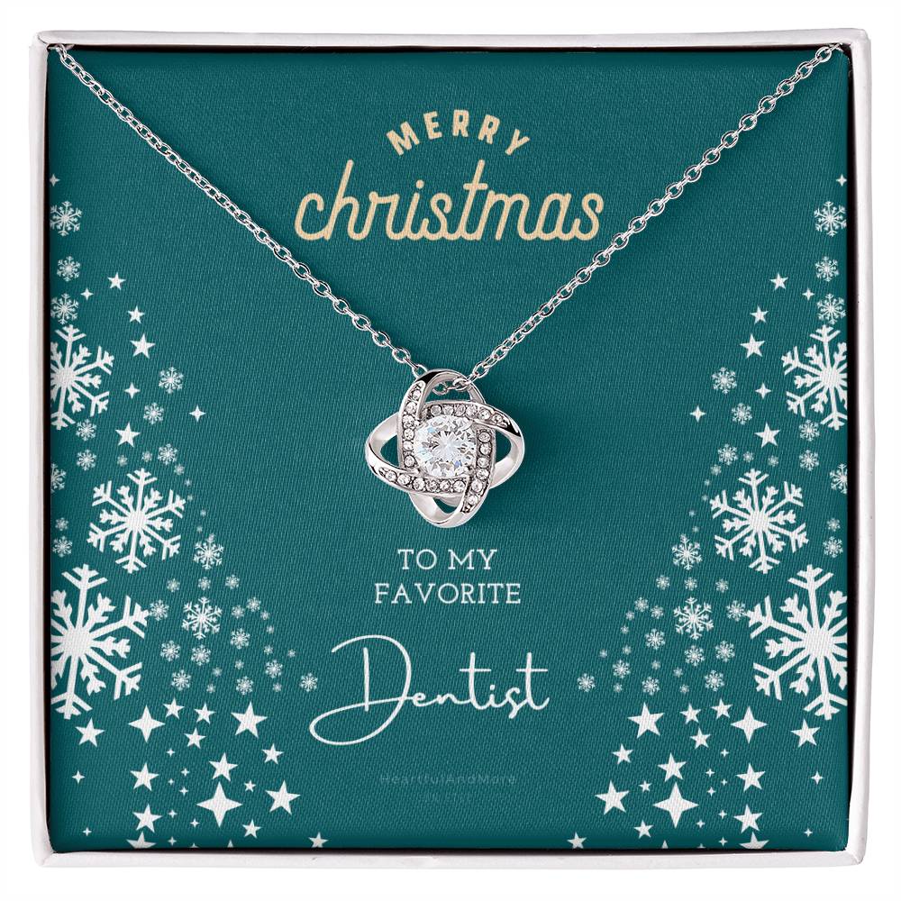 Christmas Gift for Dentist, Necklace Gift for Woman Dentist, To My Favorite Dentist, Merry Christmas, X-Mas Jewelry Gift for Dentist