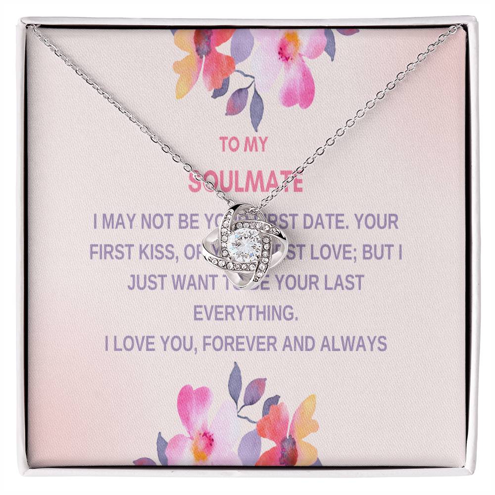 To my Soulmate - Silver Love knot necklace