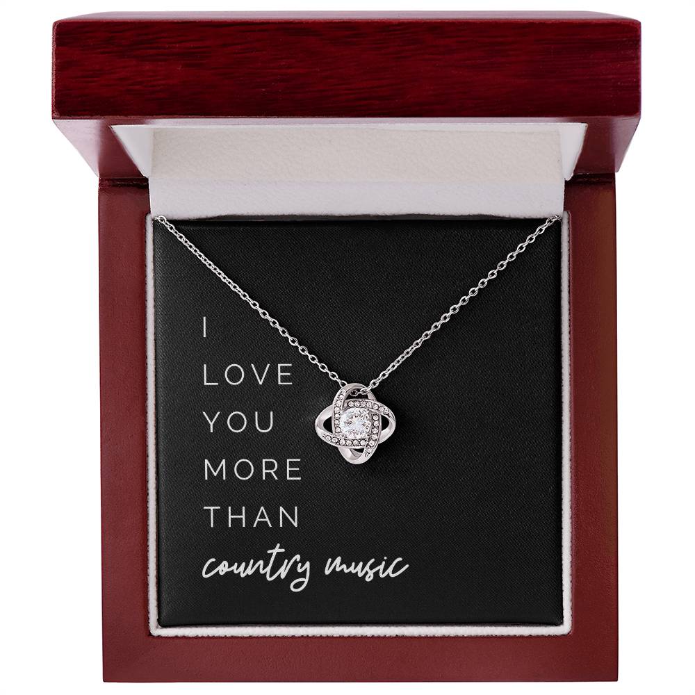More Than Country Music Knot Necklace