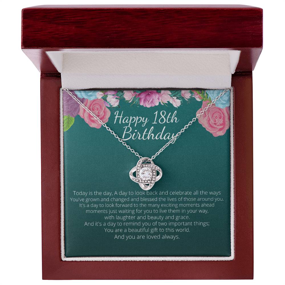 Happy 18th Birthday Necklace,Gift for 18 year old girl, gift for her