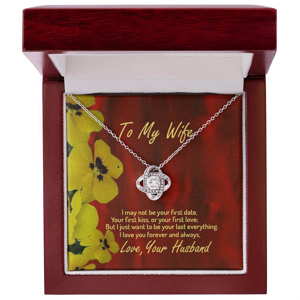 To My Wife Necklace, 14k Love Knot Necklace, Husband to Wife, Gift for My Wife, Romantic Wife Gift, Wife Birthday Surprise, Wife Appreciation, Necklace for My Wife