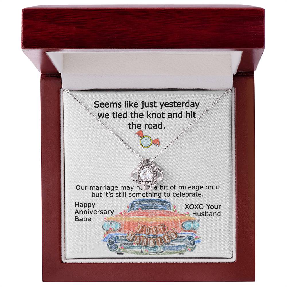 Retro Anniversary Necklace Gift for Wife - Happy Anniversary! on Wedding Anniversary