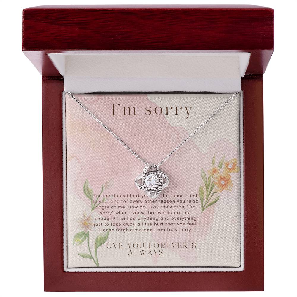 Love Knot, Apology Gift For Her, Forgiveness Gift, I’m Sorry Necklace Gift For Wife/Girlfriend, Gift To Say Your Sorry, Unique Apology