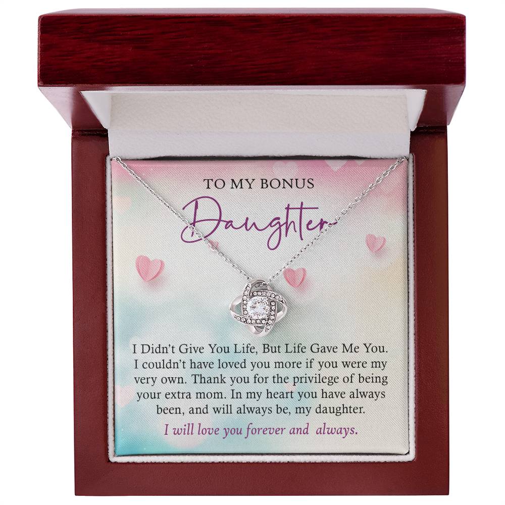 To My Bonus Daughter - I Will Love You Forever and Always - Necklace