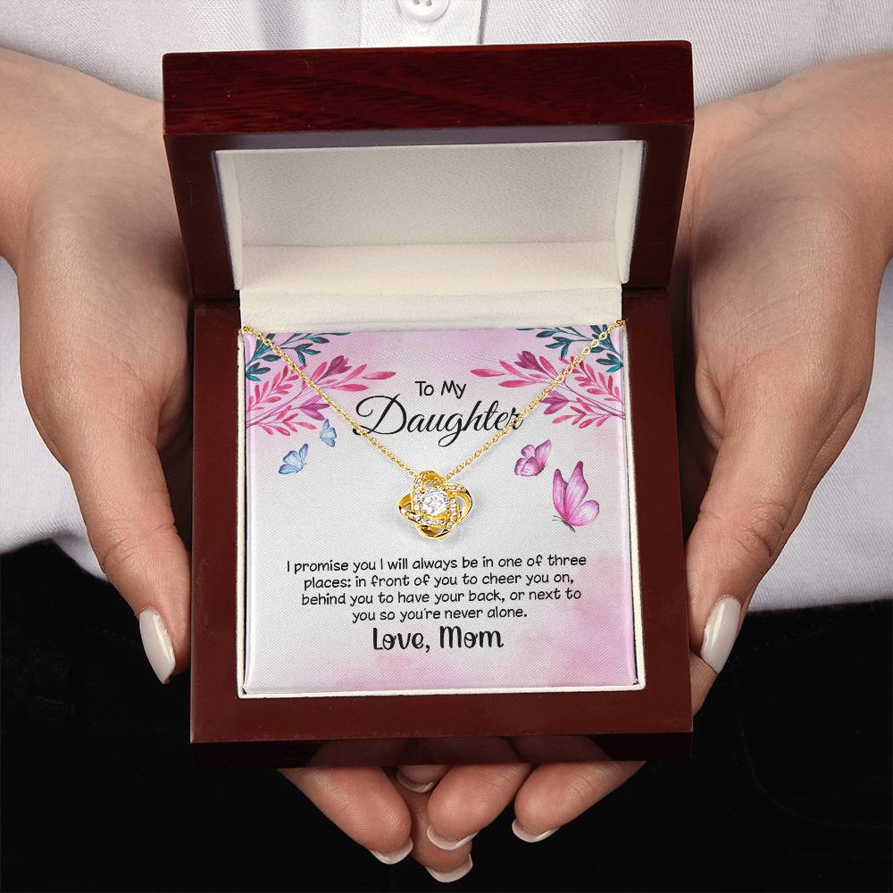 To My Daughter Necklace - Always in Front, Behind, or Beside You on Easter