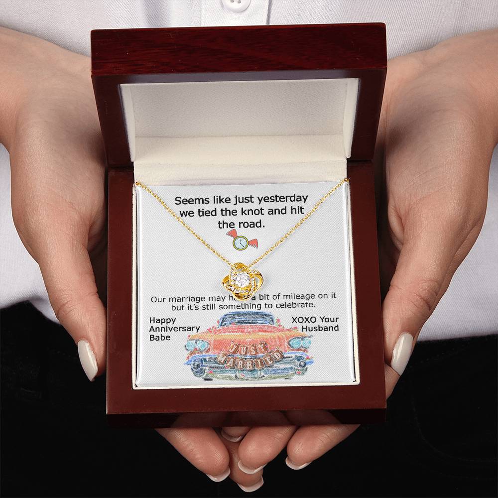 Retro Anniversary Necklace Gift for Wife - Happy Anniversary! on Wedding Anniversary
