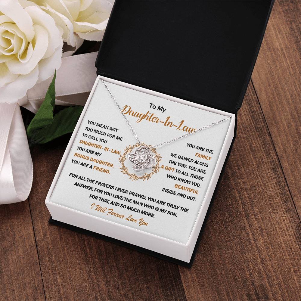 To My Daughter-in-Law | Love Knot Necklaceđź’“