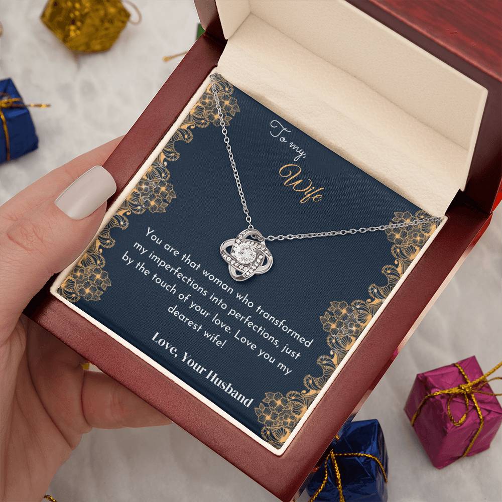 Lovely WIFE Necklace From Your Loving Husband – Transformed by Your Love on Anniversary