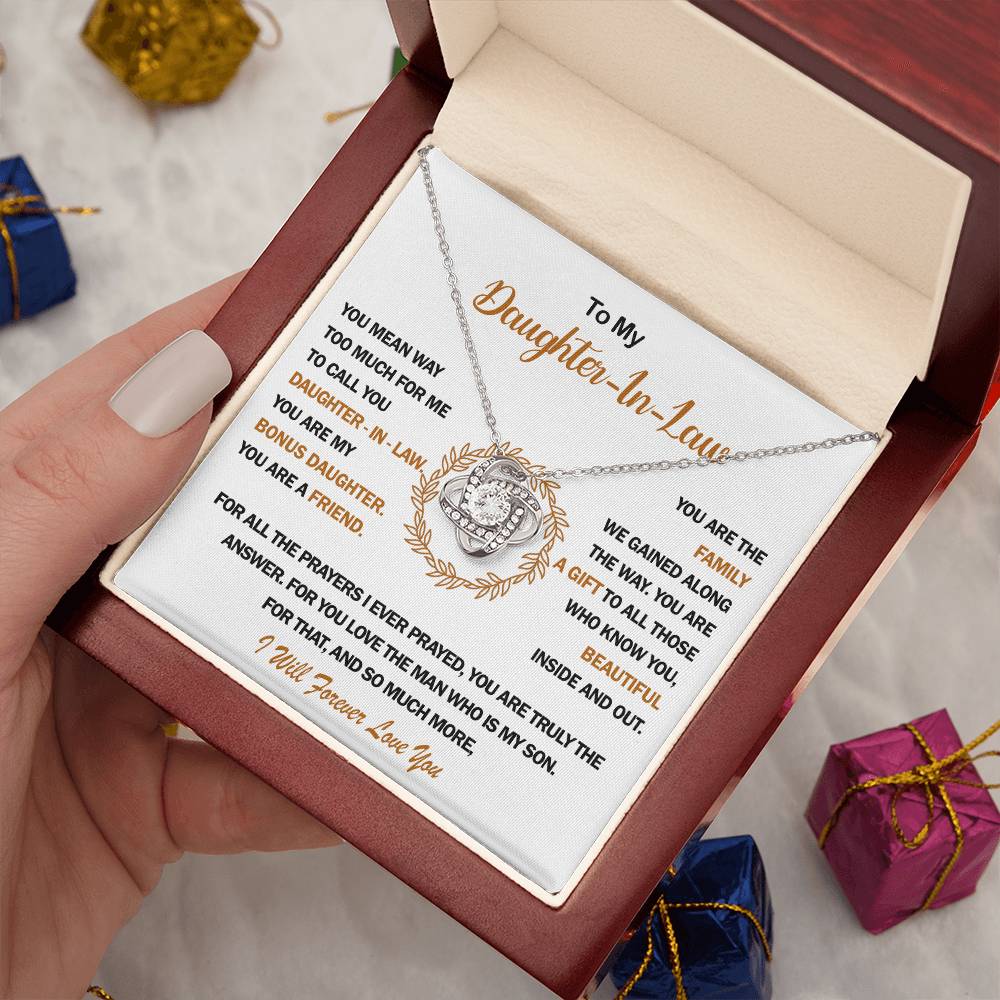To My Daughter-in-Law | Love Knot Necklaceđź’“