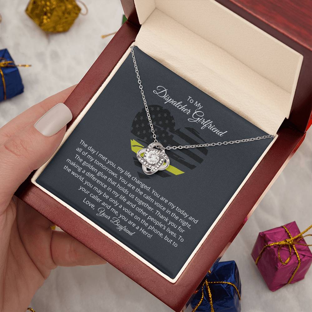 Dispatcher Girlfriend Love Necklace – Thank you for changing my life with your love - Wedding Anniversary