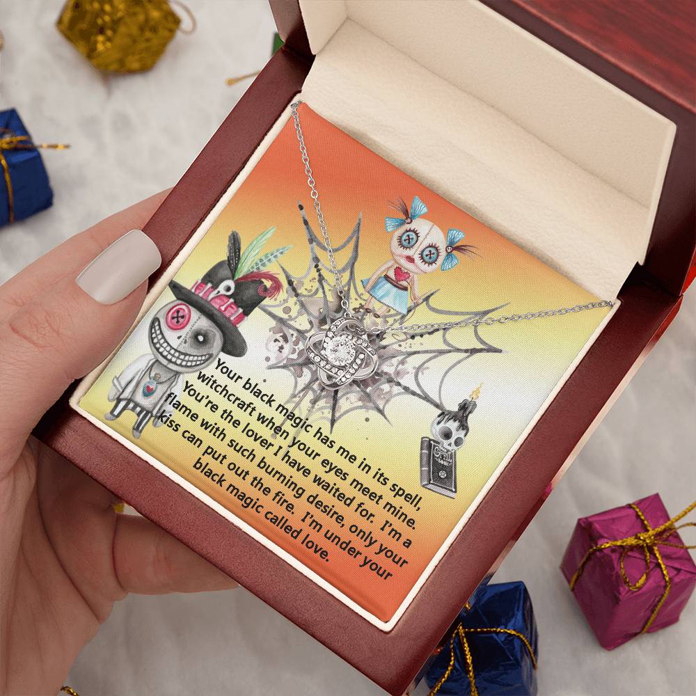 Girlfriend Necklace Goth Black Magic Gift, Halloween, I'm in Love with You, Voodoo Spell
