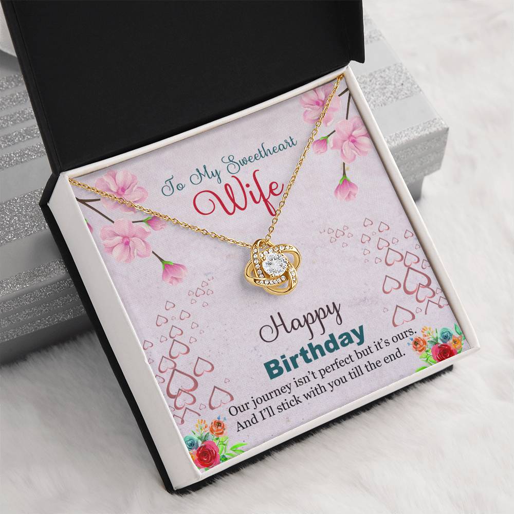 To my Wife Love Knot Beautiful necklace,gift for wife, love your wife,husband gift wife,love your husbnad.