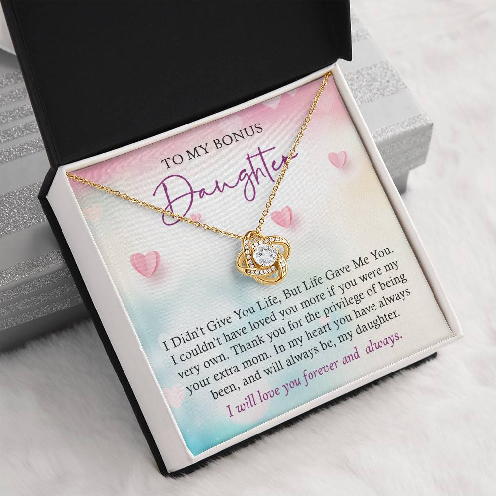 To My Bonus Daughter - I Will Love You Forever and Always - Necklace