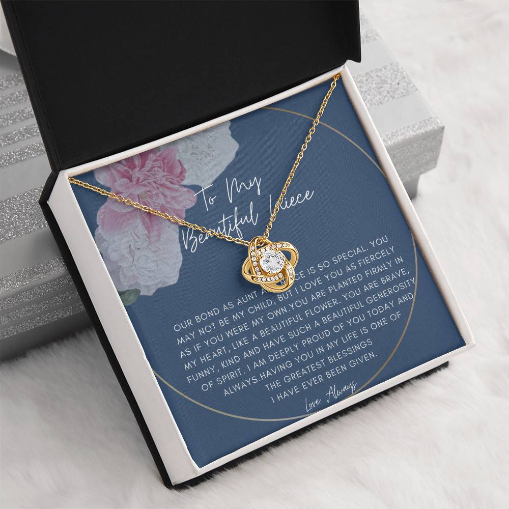 TO MY BEAUTIFUL NIECE SOLITAIRE NECKLACE