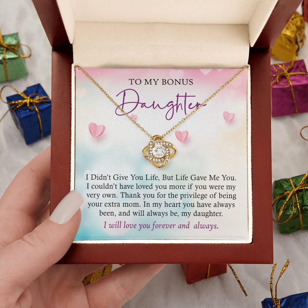 To My Bonus Daughter - I Will Love You Forever and Always - Necklace
