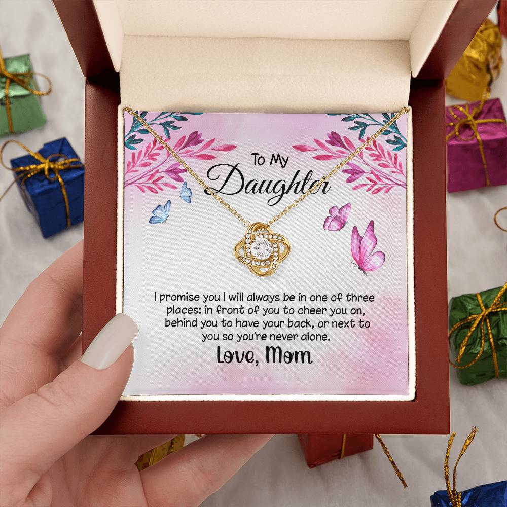 To My Daughter Necklace - Always in Front, Behind, or Beside You on Easter