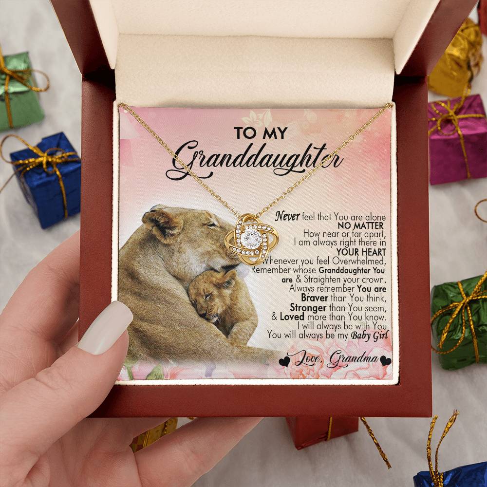 (Almost Gone) to My Granddaughter Love Knot Necklace