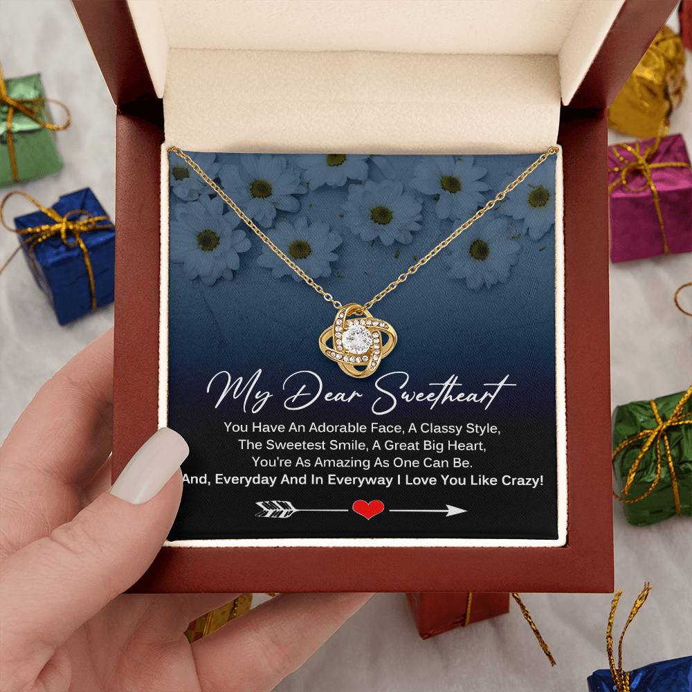 My Dear SweetHeart Necklace - I Love You Like Crazy