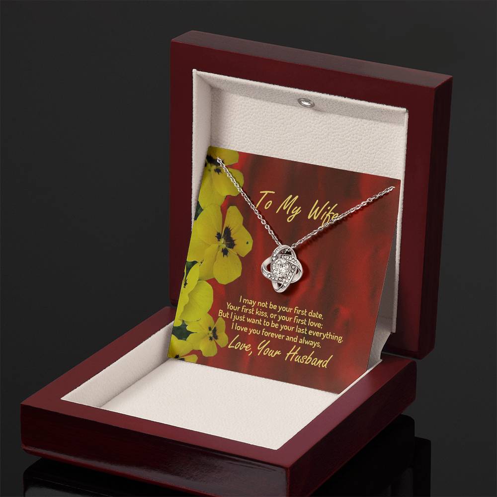 To My Wife Necklace, 14k Love Knot Necklace, Husband to Wife, Gift for My Wife, Romantic Wife Gift, Wife Birthday Surprise, Wife Appreciation, Necklace for My Wife