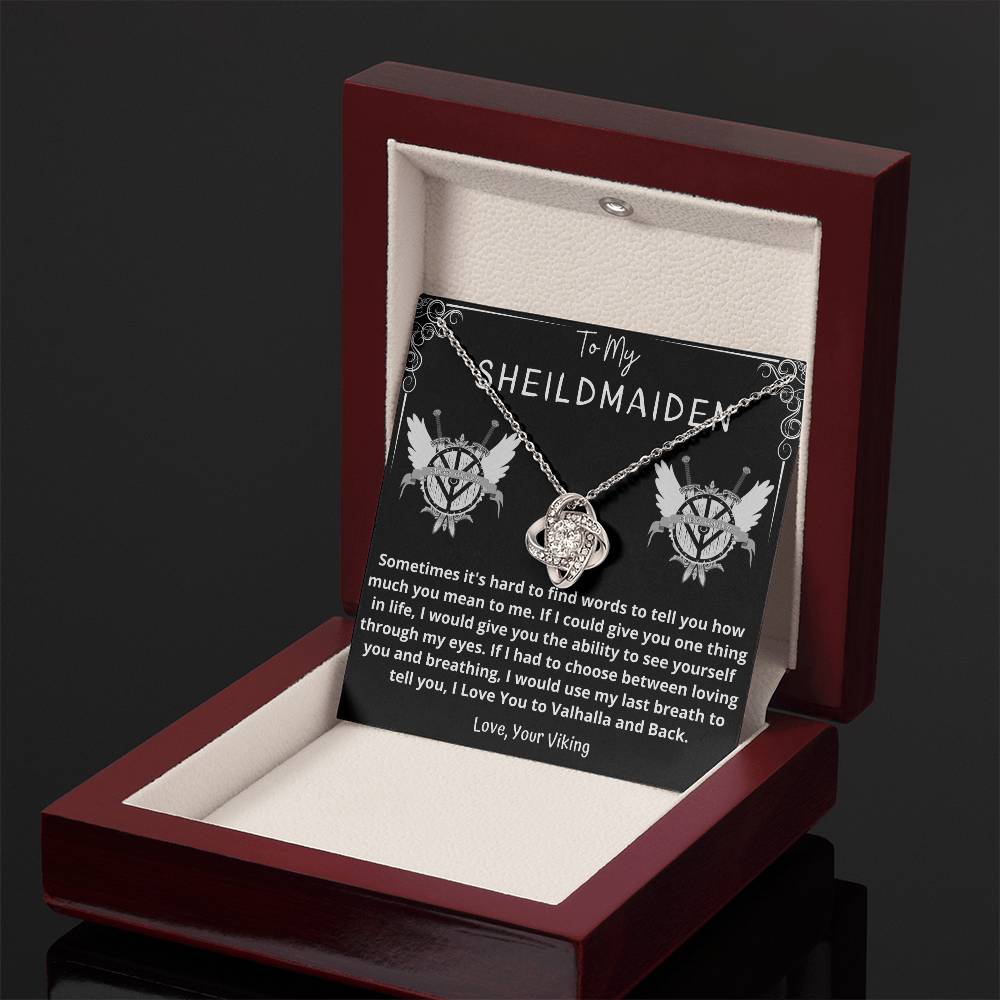 Shield Maiden Black Love Knot – Forever in my heart on the Birthday