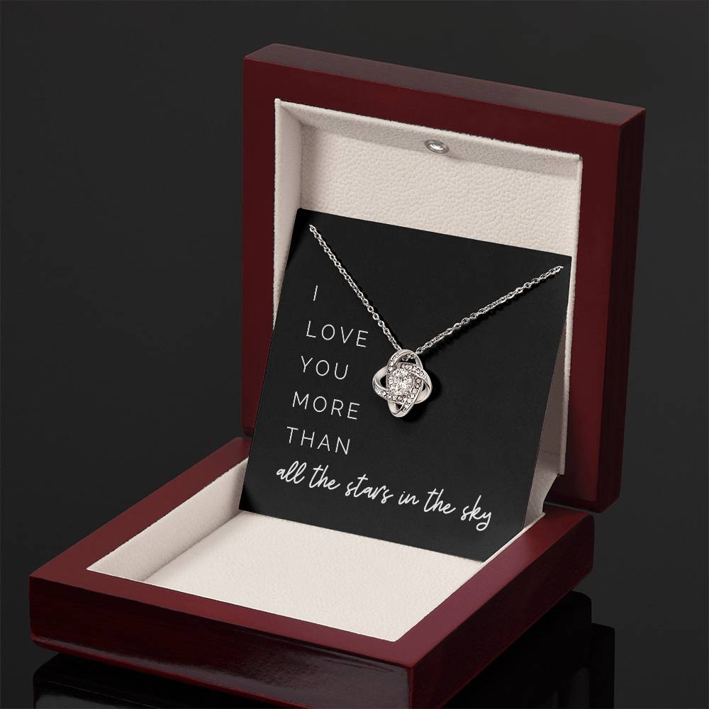 More Than All The Stars Knot Necklace - I Love You More Than All the Stars in the Sky on Valentine’s Day