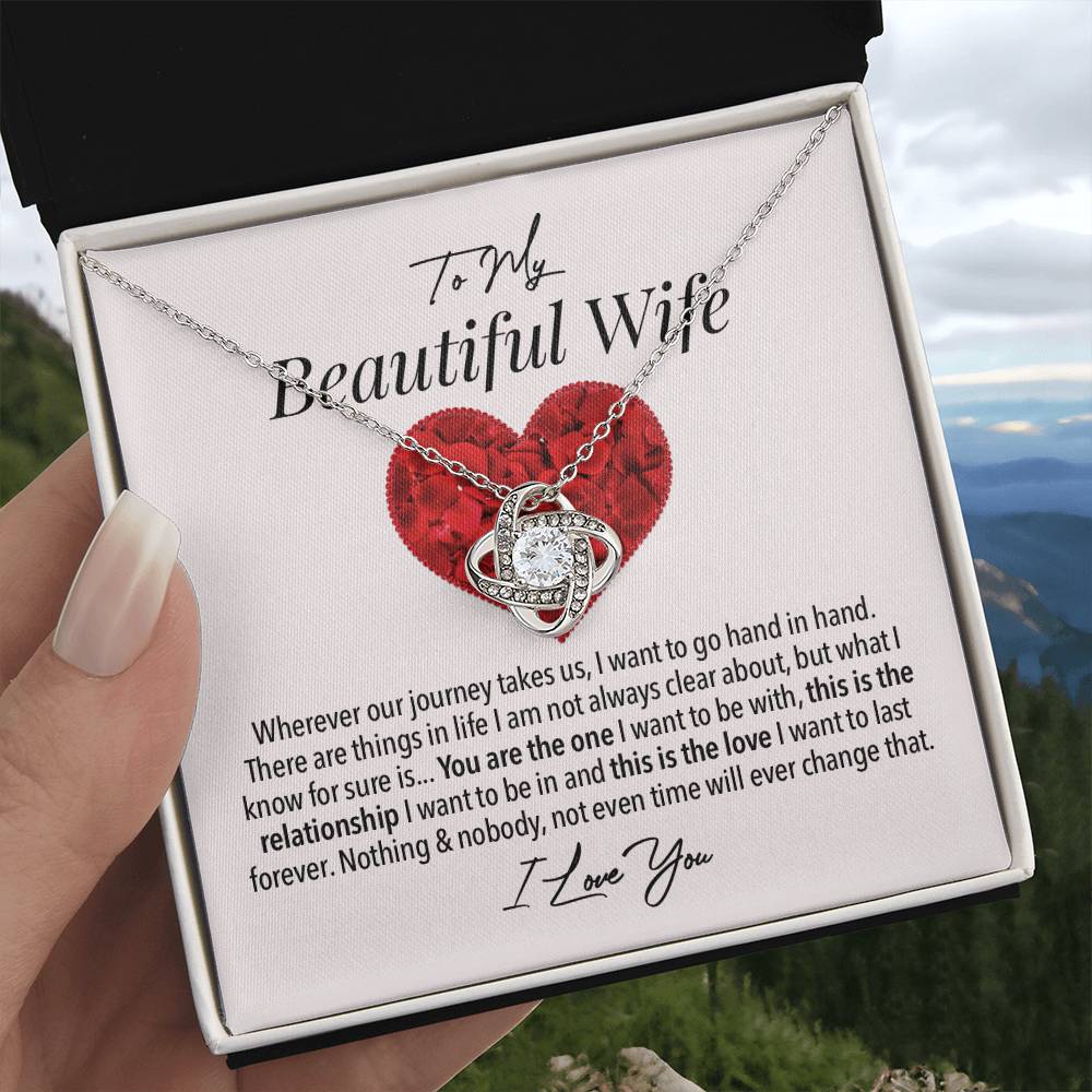 Wife Forever Love Necklace - My Dearest Woman on Wedding Day