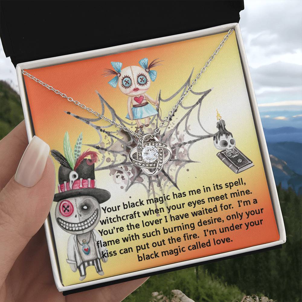 Girlfriend Necklace Goth Black Magic Gift, Halloween, I'm in Love with You, Voodoo Spell