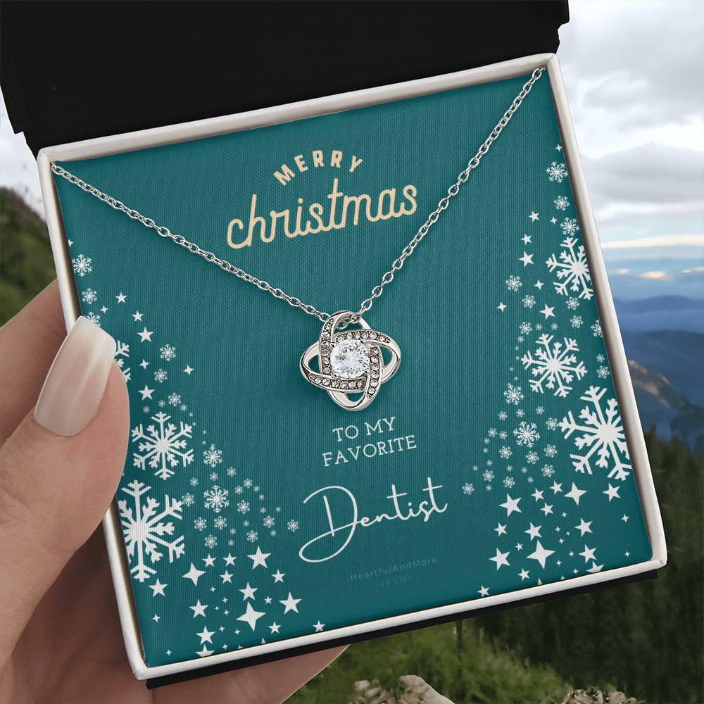 Christmas Gift for Dentist, Necklace Gift for Woman Dentist, To My Favorite Dentist, Merry Christmas, X-Mas Jewelry Gift for Dentist