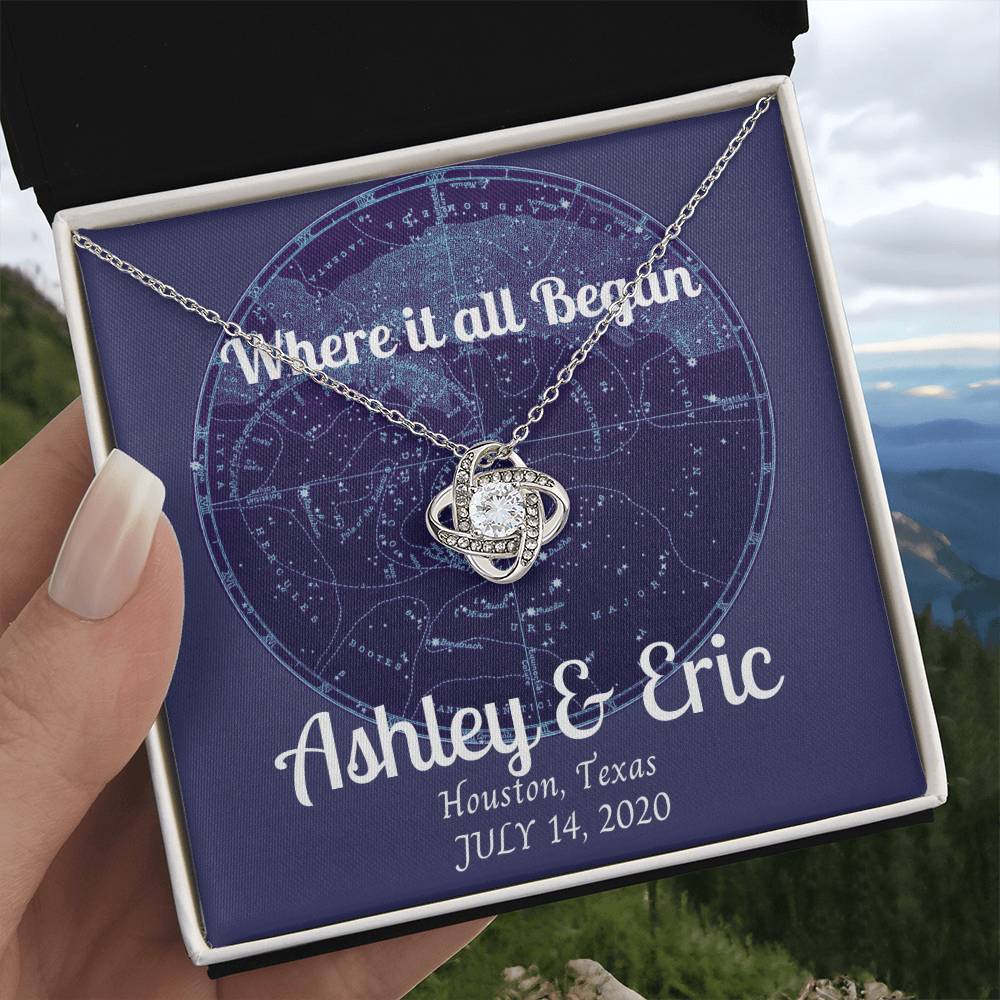 Anniversary Stars Lover Gift – Where it all began, our love written in the stars - Anniversary