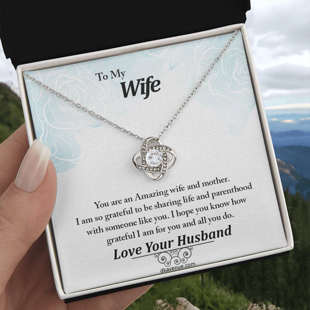 To My Wife An Amazing Wife And Mother Eternal Love Luxury Pendant Necklace